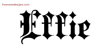 Old English Name Tattoo Designs Effie Free