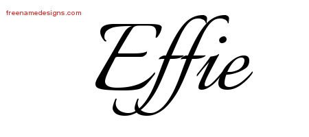 Calligraphic Name Tattoo Designs Effie Download Free