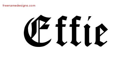 Blackletter Name Tattoo Designs Effie Graphic Download