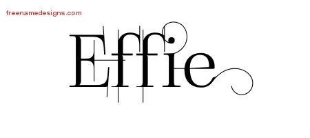 Decorated Name Tattoo Designs Effie Free