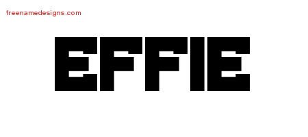 Titling Name Tattoo Designs Effie Free Printout