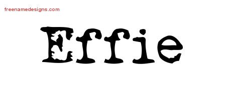 Vintage Writer Name Tattoo Designs Effie Free Lettering