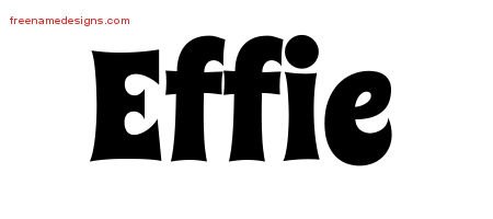 Groovy Name Tattoo Designs Effie Free Lettering