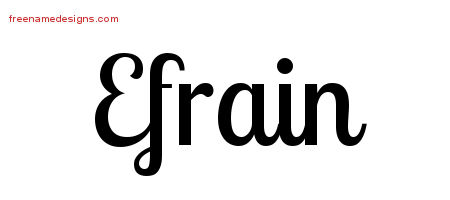 Handwritten Name Tattoo Designs Efrain Free Printout