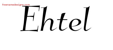 Elegant Name Tattoo Designs Ehtel Free Graphic