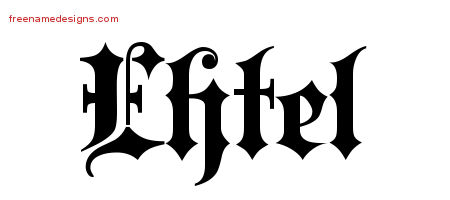 Old English Name Tattoo Designs Ehtel Free
