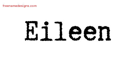 Typewriter Name Tattoo Designs Eileen Free Download