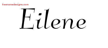 Elegant Name Tattoo Designs Eilene Free Graphic