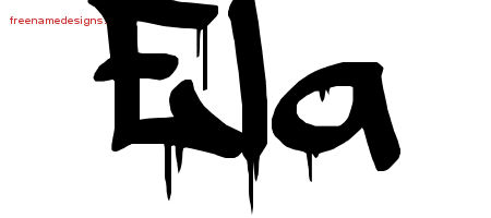 Graffiti Name Tattoo Designs Ela Free Lettering