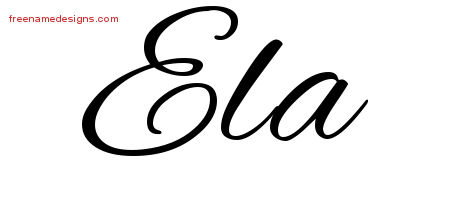 Cursive Name Tattoo Designs Ela Download Free