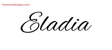 Cursive Name Tattoo Designs Eladia Download Free