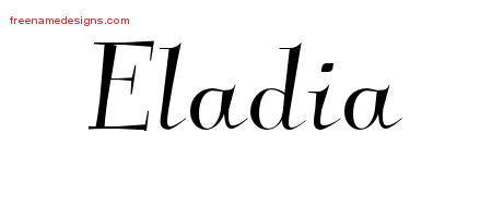 Elegant Name Tattoo Designs Eladia Free Graphic