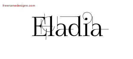 Decorated Name Tattoo Designs Eladia Free