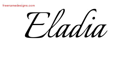 Calligraphic Name Tattoo Designs Eladia Download Free