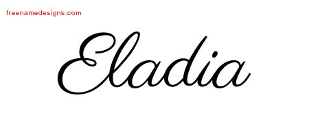 Classic Name Tattoo Designs Eladia Graphic Download