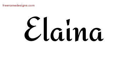 Calligraphic Stylish Name Tattoo Designs Elaina Download Free