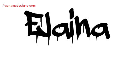 Graffiti Name Tattoo Designs Elaina Free Lettering