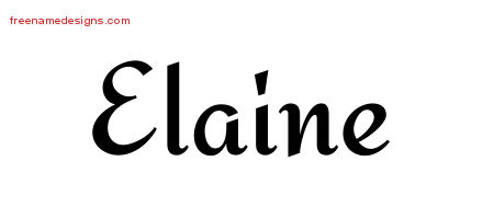 Calligraphic Stylish Name Tattoo Designs Elaine Download Free