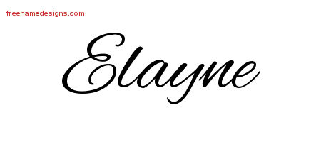 Cursive Name Tattoo Designs Elayne Download Free