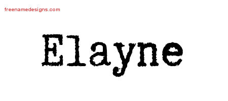 Typewriter Name Tattoo Designs Elayne Free Download