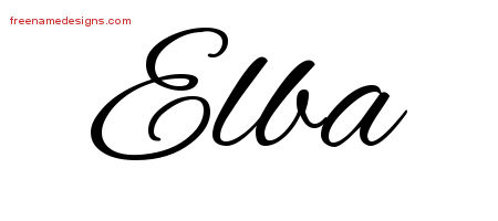 Cursive Name Tattoo Designs Elba Download Free