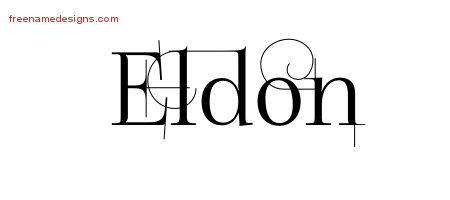 Decorated Name Tattoo Designs Eldon Free Lettering