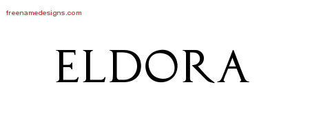 Regal Victorian Name Tattoo Designs Eldora Graphic Download
