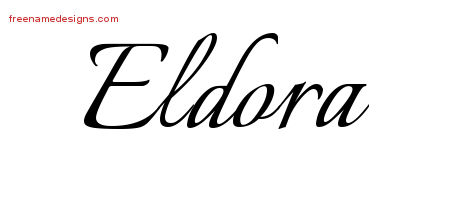 Calligraphic Name Tattoo Designs Eldora Download Free