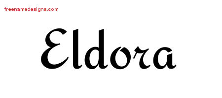 Calligraphic Stylish Name Tattoo Designs Eldora Download Free