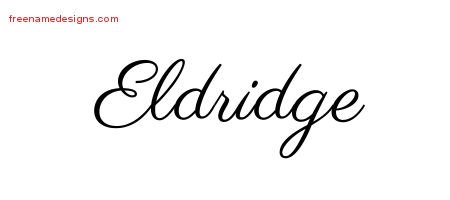 Classic Name Tattoo Designs Eldridge Printable