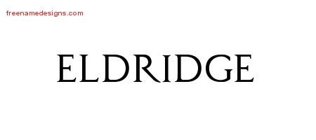 Regal Victorian Name Tattoo Designs Eldridge Printable