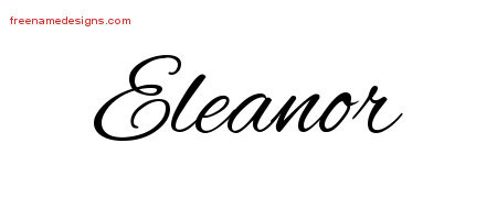 Cursive Name Tattoo Designs Eleanor Download Free