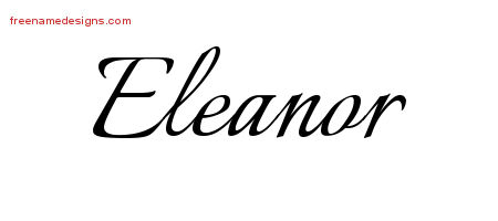 Calligraphic Name Tattoo Designs Eleanor Download Free