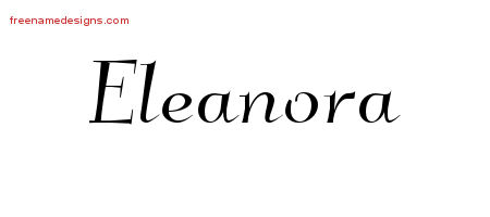 Elegant Name Tattoo Designs Eleanora Free Graphic