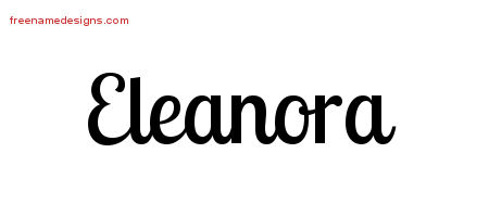 Handwritten Name Tattoo Designs Eleanora Free Download