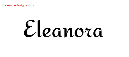 Calligraphic Stylish Name Tattoo Designs Eleanora Download Free