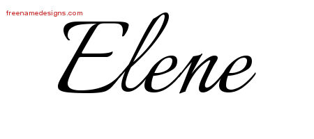 Calligraphic Name Tattoo Designs Elene Download Free