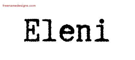 Typewriter Name Tattoo Designs Eleni Free Download