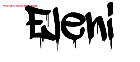 Graffiti Name Tattoo Designs Eleni Free Lettering