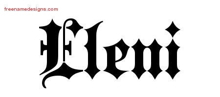 Old English Name Tattoo Designs Eleni Free