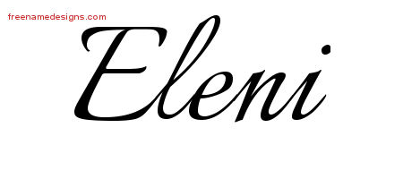 Calligraphic Name Tattoo Designs Eleni Download Free