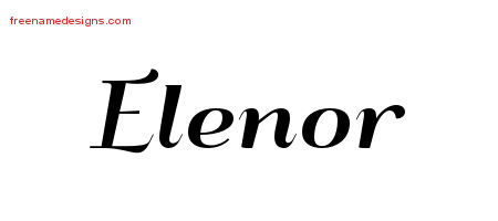 Art Deco Name Tattoo Designs Elenor Printable