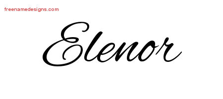 Cursive Name Tattoo Designs Elenor Download Free