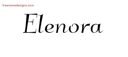 Elegant Name Tattoo Designs Elenora Free Graphic
