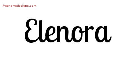 Handwritten Name Tattoo Designs Elenora Free Download