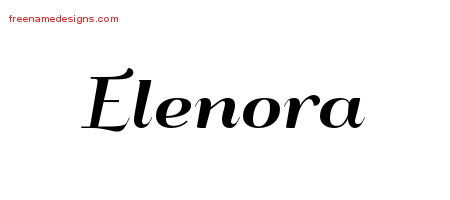 Art Deco Name Tattoo Designs Elenora Printable