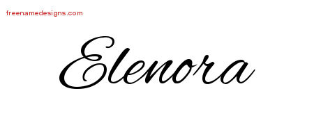 Cursive Name Tattoo Designs Elenora Download Free