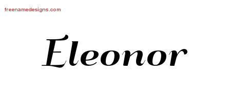 Art Deco Name Tattoo Designs Eleonor Printable