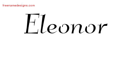 Elegant Name Tattoo Designs Eleonor Free Graphic