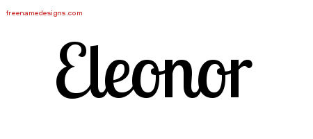 Handwritten Name Tattoo Designs Eleonor Free Download